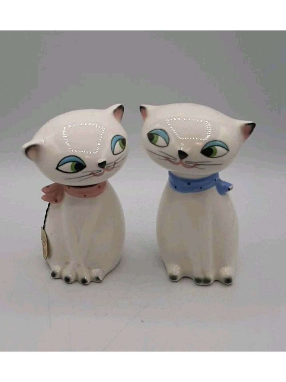 Holt Howard Cozy Kitten Cat Salt & Pepper Ceramic Noise Makers Not Working Read